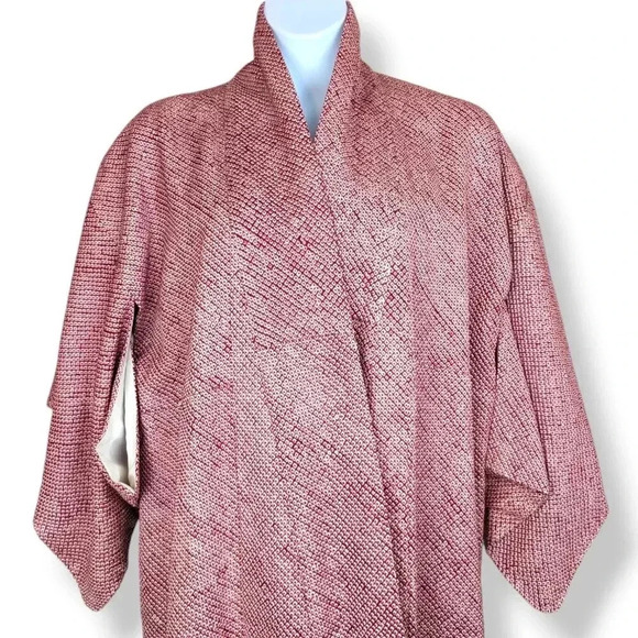 Vintage Silk Red & White Kimono - Picture 3 of 11